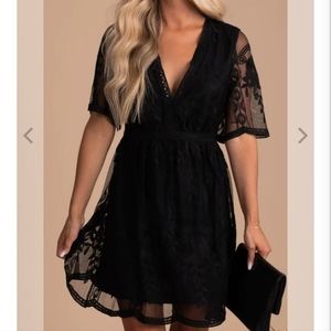 Small | Light My Fire Lace Black Dress | Ella Bella Boutique | NWT